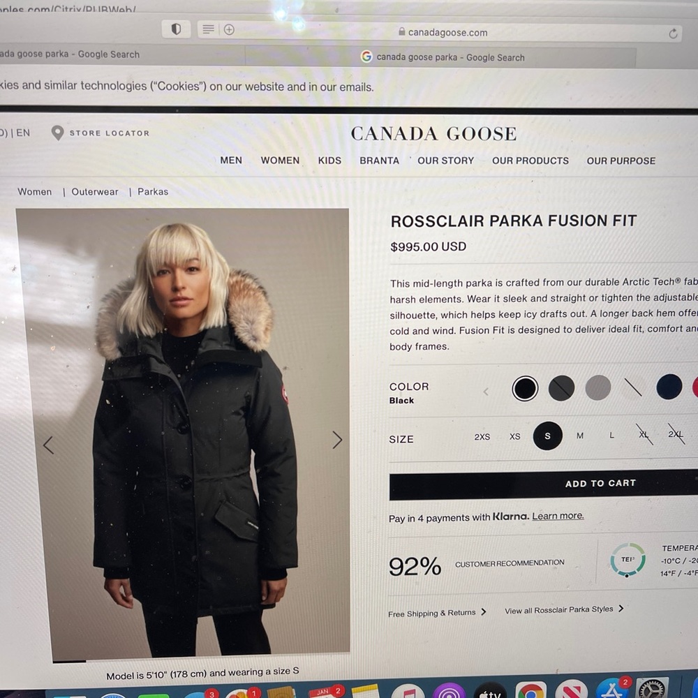 Canada Goose Rossclair Fusion Fit